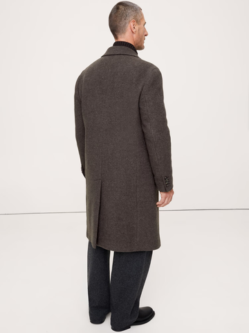 Italian Melton Wool-Blend Top Coat